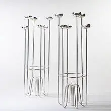 candelabrum, pair by Lino Sabattini, c. 1965, silver-plated brass, sold Mar 2006