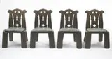 Robert Venturi, Chippendale dining chairs, set of twelve, 1984, laminated plywood, leather