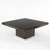 Regency dining table by Karl Springer, c. 1970, lacquered rosewood, chrome-plated steel, sold Mar 2006