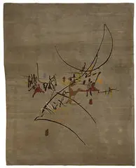 Georges Mathieu, rug, c. 1955, hand-knotted wool