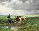 Julien Dupré, The approaching storm, oil on canvas