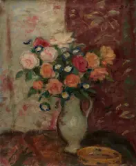 Georges d'Espagnat, Nature morte aux roses, oil on canvas