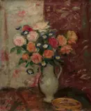 Georges d'Espagnat, Nature morte aux roses, oil on canvas