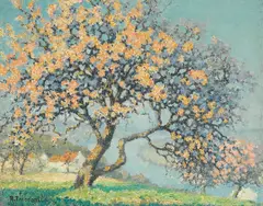 Raymond Thibesart, Vallee de la Seine, oil on canvas