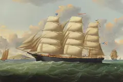 The American Ship St. Joseph by Charles Ogilvy, 1867, oil on canvas, sold Nov 2021