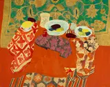 Pierre Boncompain, Batiks a la coupe chinoise, oil on canvas