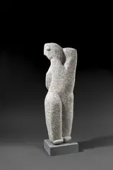 Louise Stomps, Rückschauender, Um 1950, Granit, auf Steinsockel montiert
