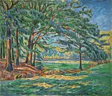 Landschaft mit Bäumen und Weiden by Theo von Brockhusen, 1917, Öl auf Leinwand, sold Jun 2009