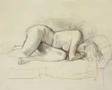 Liegender Frauenakt“. Um 1935/36 (?) by Karl Hofer, Bleistift auf Papier, sold Dec 2007