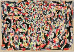 Piero Dorazio, Ohne Titel, 1956, Acryl und Gouache auf Papier, auf leichtem Karton aufgezogen