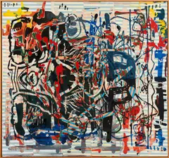 Markus Oehlen, Ohne Titel, 1997, Öl und Dispersion auf Leinwand