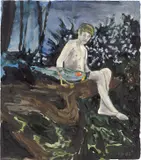Hernan Bas, Peace and Parrots (Luke Halpin), 2005, Acryl, Aquarell und Tinte auf Velin