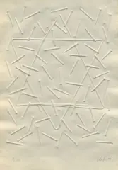 Günther Uecker, Ohne Titel (Davidstern), 1995, Prägedruck auf festem Bütten