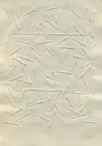 Ohne Titel (Davidstern) by Günther Uecker, 1995, Prägedruck auf festem Bütten, sold Feb 2025