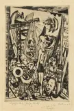 Max Beckmann, Der große Mann“ („Luftschaukel“), 1921, Kaltnadel auf Van Gelder Zonen-Bütten