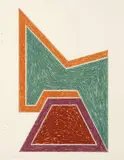 Eccentric Polygons (Sunapee) by Frank Stella, 1974, Lithograph and screenprint, sold Dec 2008