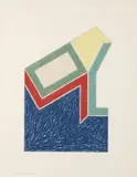 Eccentric Polygons (Moultonville) by Frank Stella, 1974, Lithograph and screenprint, sold Dec 2008