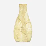 Favrile Pottery bud vase with leaves by Tiffany Studios, 1904-14, Old Ivory glazed porcelain, sold Jun 2020