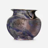 vase by George E. Ohr, 1897-1900, glazed earthenware, sold Jun 2020