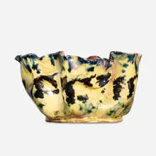 vase by George E. Ohr, 1899, glazed earthenware, sold Jun 2020