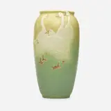 Modeled Mat vase with geese by Kataro Shirayamadani for Rookwood Pottery, 1901, glazed earthenware, sold Jun 2020