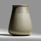 Arthur Eugene Baggs for Marblehead Pottery, Monumental vase with conventionalized peacock feathers