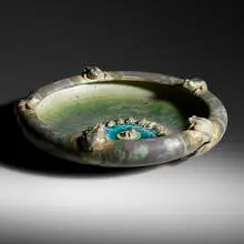 Adelaide Robineau, Exceptional centerpiece, 1926, glazed porcelain