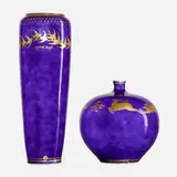 vases, set of two by Taxile Doat, glazed and gilt porcelain, sold Jun 2020