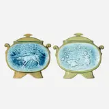 Hugh C. Robertson for Chelsea Keramic Art Works, lidded vessels, set of two