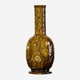 Rare "hammered" metal-form vase by Chelsea Keramic Art Works, c. 1880, glazed earthenware, sold Jun 2020