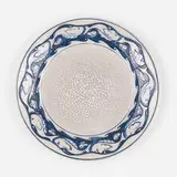 Dedham Pottery, Rare and Early dolphin plate, 1891-95, glazed earthenware