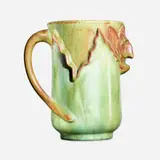 William J. Walley, mug with grotesque, 1898-1919, glazed earthenware