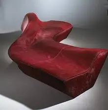Zaha Hadid, Moraine sofa, 2000, horsehair, multiple density foam