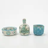 ceramics, set of three by Guido Gambone, c. 1960, glazed stoneware, sold Mar 2006
