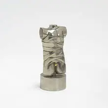 Mini David by Miguel Ortiz Berrocal, 1969, nickel-plated steel, sold Mar 2006