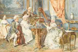 Vicente García de Paredes, The performance, watercolor on paper