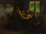 Jacob Simon Hendrik Kever, Mealtime, oil on canvas