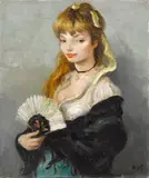 Marcel Dyf, Claudine à l'éventail, 1965, oil on canvas