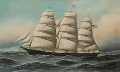 Antonio Jacobsen, American Ship Eclipse, circa 1890, oil on canvas