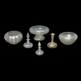 Frederick Carder, Seventeen Verre de Soie Glass Objects