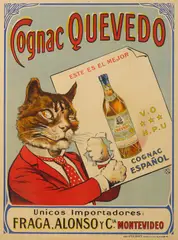 Anonymous, Cognac Quevedo, c. 1920, Offset lithograph, on wove paper backed with linen