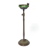 Ash Stand by Tiffany Studios, patinated bronze, later green glass liner, sold Aug 2021