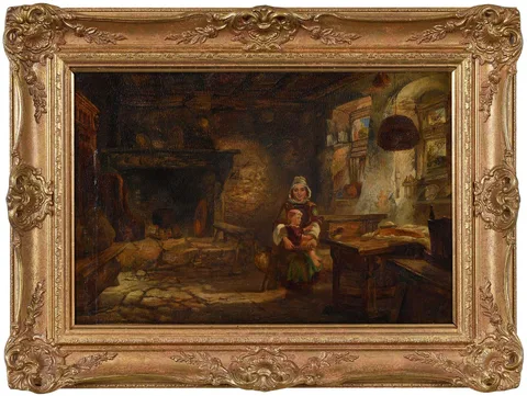 James Vivien De Fleury, Kitchen Interior, 1856, oil on panel