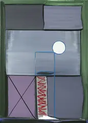 Haus by Thomas Scheibitz, 2002, Acryl und Lackstift auf Leinwand, sold Nov 2013