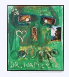 Jonathan Meese, NAPOLEON´S LIEBESTUM, 2006, Öl und Assemblage auf Leinwand, mit collagiertem Foto
