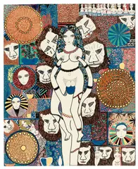 Dorothy Iannone, Ohne Titel, 1971, Aquarell und Filzstift auf Karton