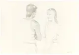 Alex Katz, Beach Encounter, 1983, Bleistift auf Bütten