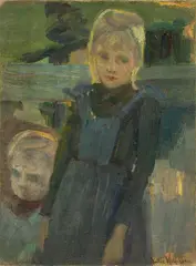 Julie Wolfthorn, Studie zu: „Abend in der Mark“. (Vor) 1904, Öl auf Leinwand