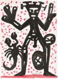 Ohne Titel by A. R. Penck, Acryl auf Velin, sold Jun 2021