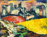 Bernd Zimmer, Peißenberg, 1985, Öl auf Leinwand